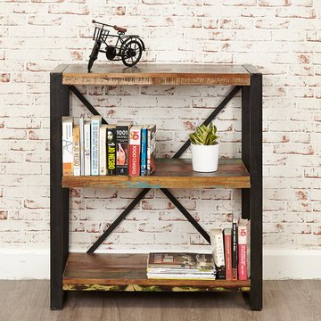 Urban chic reclaimed bookcase - low