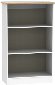 Victoria bookcase - white and riviera oak