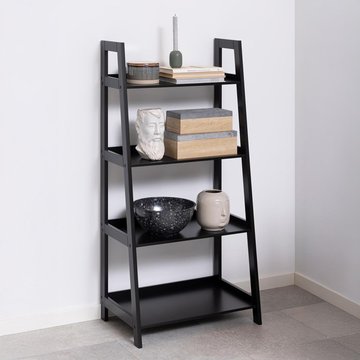 Wally ladder bookcase - small - black