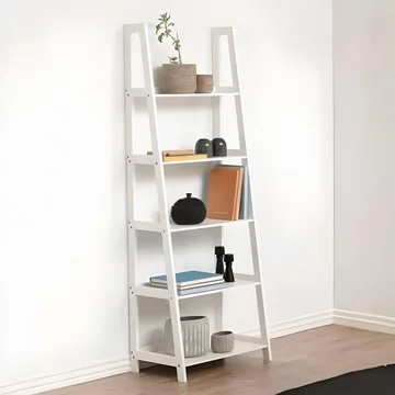 Wally ladder bookcase - large - white