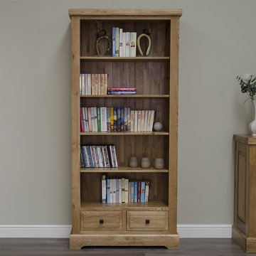 Deluxe bookcase - large - oak