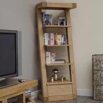 Z designer bookcase - oak