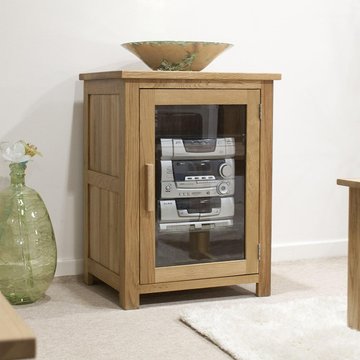 Opus hifi unit - 1 door - oak