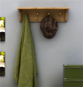 Mobel oak wall mounted coat rack