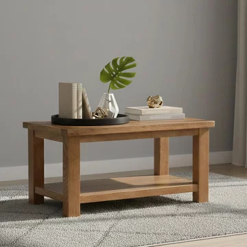 Original coffee table - 80cm - rustic oak