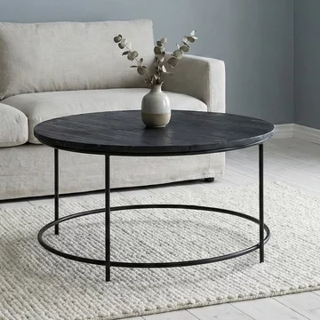 Buxton coffee table - round - grey marble