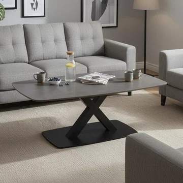 Vernal coffee table - grey sintered stone