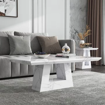Milan coffee table - white marble