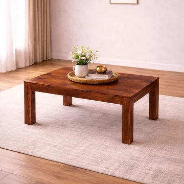 Cube sheesham coffee table
