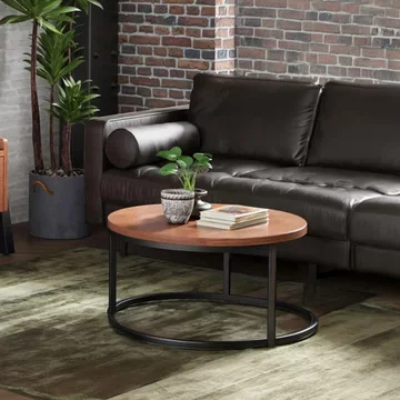 Rayne acacia 80cm round coffee table