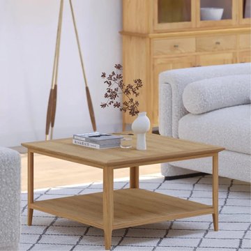 Selene oak square coffee table