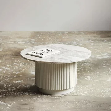 Erie coffee table - round - ivory marble