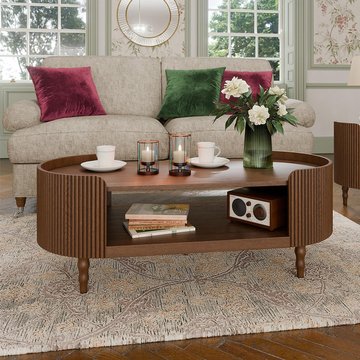 Williamson coffee table - oval - mid gloss lacquered