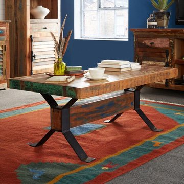 Coastal coffee table - 110cm - reclaimed wood