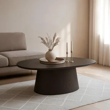 Novero coffee table - oval - large - espresso oak