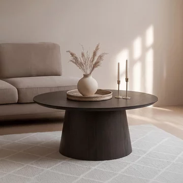 Novero coffee table - round - large - espresso oak