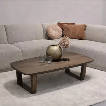 Cortez coffee table - u legs - low - malta - mango wood
