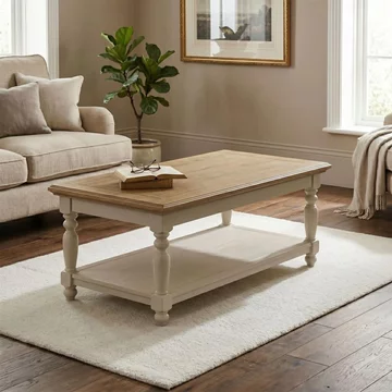 Chateau coffee table - grey painted - pine