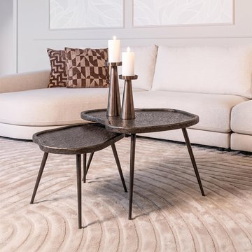Bean coffee table - set of 2 - abstract - brunzae - metal