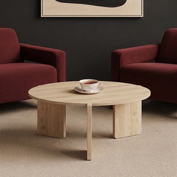 Halo coffee table - round - oak - wood