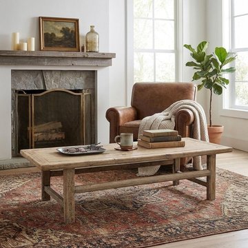 Unique one of a kind - coffee table - large - rustic natural - distressed wood