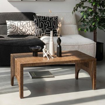 Coffee table - rustic natural - teak wood