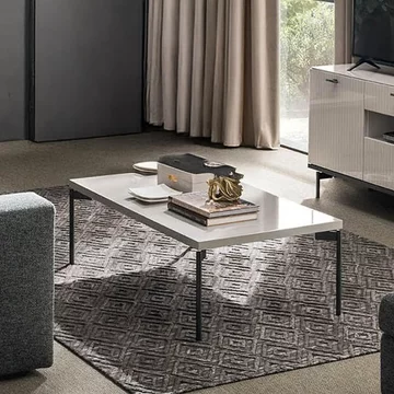 Claire coffee table - pearl line eco veneer high gloss and black