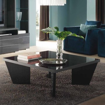 Versilia square coffee table - black