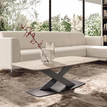 Krystal italian coffee table - ceramic and metal