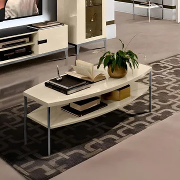 Ambra italian coffee table - sand birch