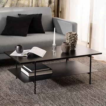 Angus coffee table - black melamine