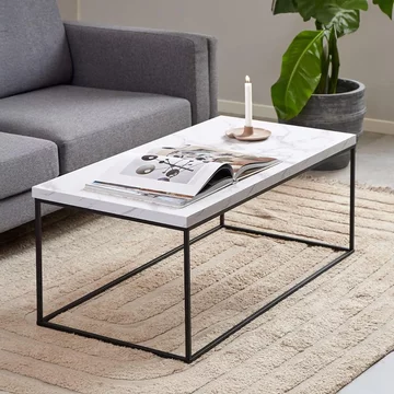 Barossa coffee table - white marble effect