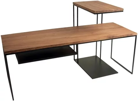 Bastia coffee table - slim - with lamp table - teak wood