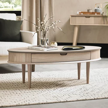 Dansk scandi oak coffee table - 1 drawer
