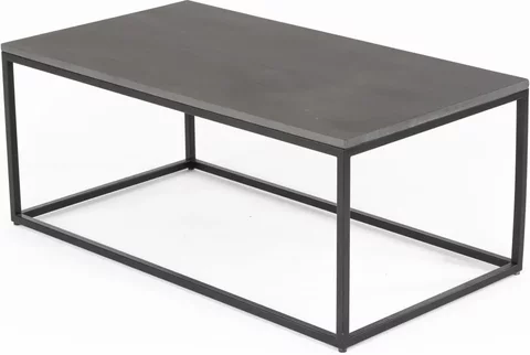 Clearance - odom coffee table - grey concrete - black metal base