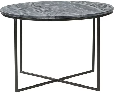 Clearance - the glam home coffee table - round - black - marble top