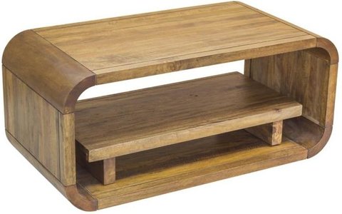 Curved edge coffee table - mango wood