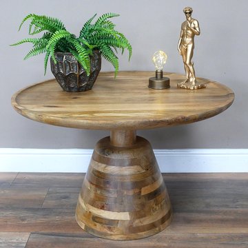 Coffee table - round - large - mango wood