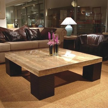 Espresso occasional tables - large - marble - variation available