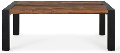Harlech coffee table - industrial style - solid teak wood