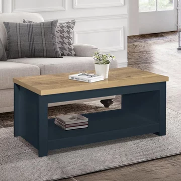 Highgate coffee table - 105cm - navy blue painted