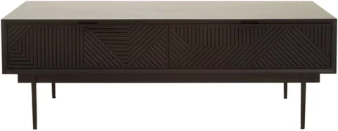 Jakara coffee table - 2 drawer - black wood