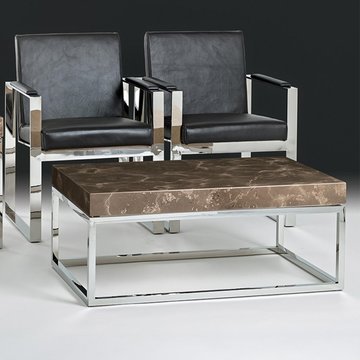 Kubo occasional table - marble with stainless steel base - variation available