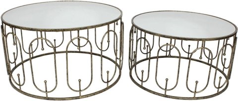 Estela coffee table - antique gold - set of 2