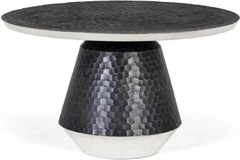 Palermo grey metal - round large coffee table