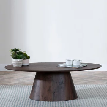 Palma coffee table - oval - walnut