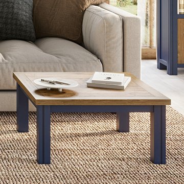 Splash blue square coffee table - 70cm