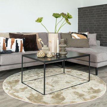 Vita coffee table - black melamine and metal