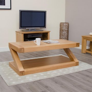 Z designer coffee table - large - oak