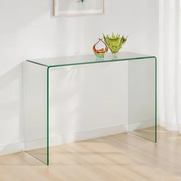 Amalfi bent glass console table - 110cm